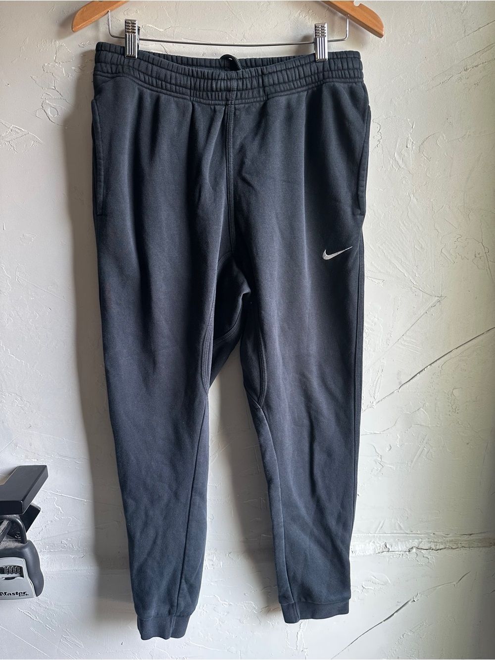 Nike Vintage Style Washed Black Jogger Sweatpants Y2K Streetwear Men's M